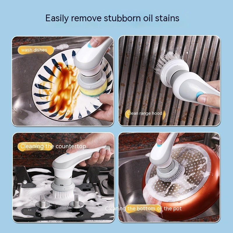 Electric Cleaning Brush – 4-in-1 Cordless Scrubber